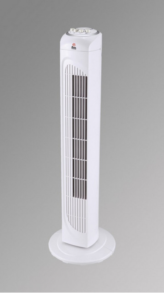Ventilador de torre FM VTR20, 76 cm, 45W, temporizador, blanco